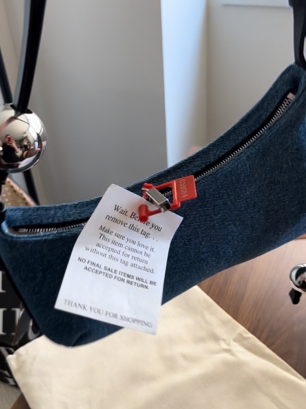 Jacquemus Denim Blue Crescent Shoulder Bag - Picture 6 of 7